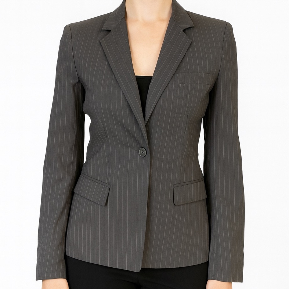 Elie Tahari Pinstripe Career Jacket Size 2